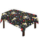 Magic Floral Unicorn Pattern Print Tablecloth