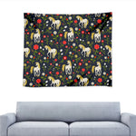 Magic Floral Unicorn Pattern Print Tapestry