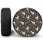 Magic Floral Unicorn Pattern Print Tire Cover With Camera Hole