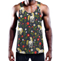 Magic Floral Unicorn Pattern Print Men's Workout Tank Top