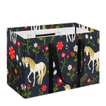 Magic Floral Unicorn Pattern Print Utility Tote Bag