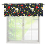 Magic Floral Unicorn Pattern Print Window Valance