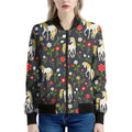 Magic Floral Unicorn Pattern Print Women's Bomber Jacket