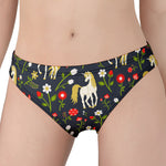 Magic Floral Unicorn Pattern Print Women's Panties