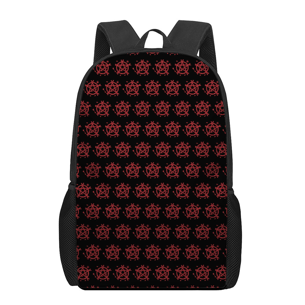 Magic Pentagram Pattern Print 17 Inch Backpack