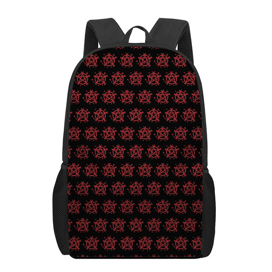 Magic Pentagram Pattern Print 17 Inch Backpack