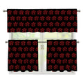 Magic Pentagram Pattern Print 3 Piece Kitchen Curtains