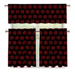 Magic Pentagram Pattern Print 3 Piece Kitchen Curtains