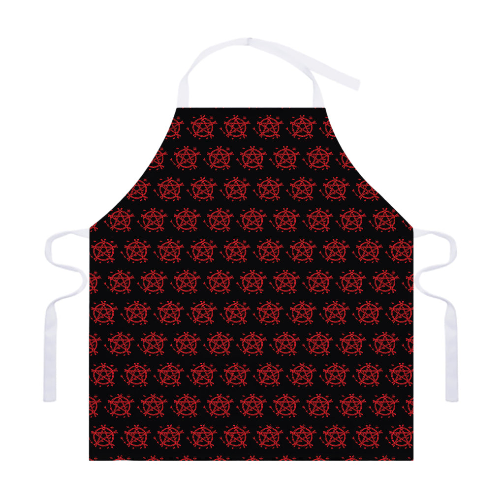 Magic Pentagram Pattern Print Adjustable Apron