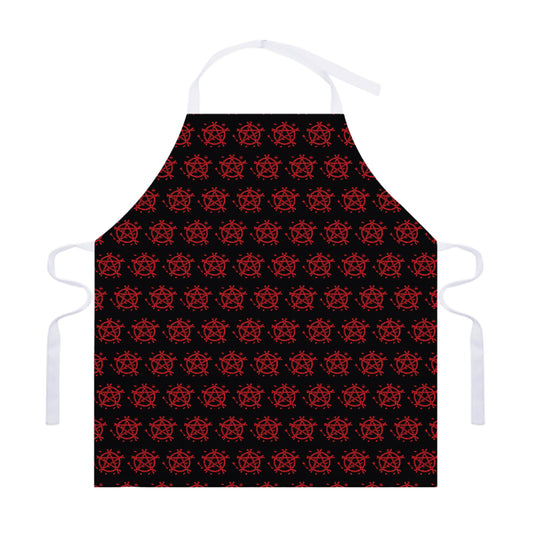 Magic Pentagram Pattern Print Adjustable Apron