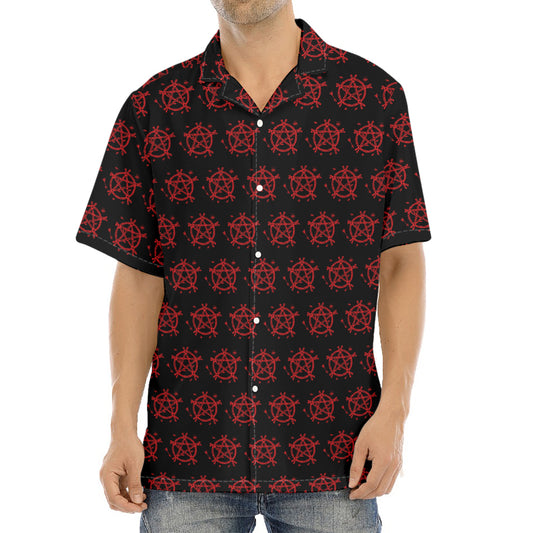 Magic Pentagram Pattern Print Aloha Shirt