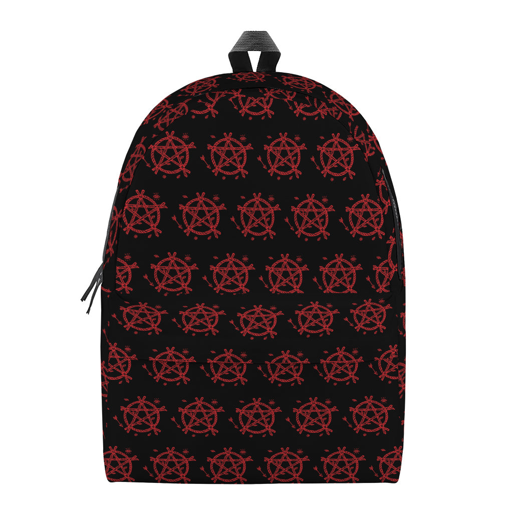 Magic Pentagram Pattern Print Backpack