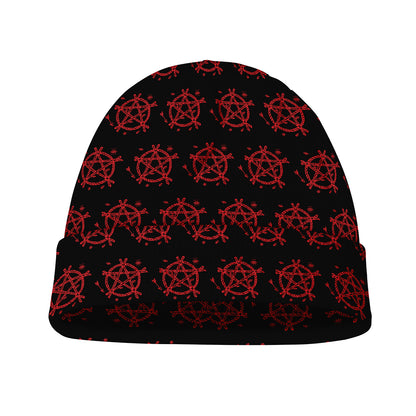 Magic Pentagram Pattern Print Beanie