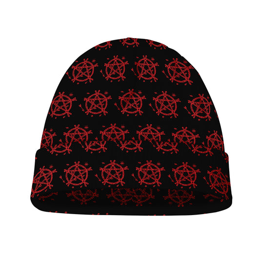 Magic Pentagram Pattern Print Beanie