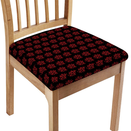 Magic Pentagram Pattern Print Chair Cushion Cover