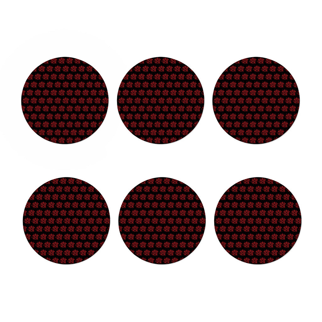 Magic Pentagram Pattern Print Coaster Set