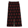 Magic Pentagram Pattern Print Cotton Front Slit Maxi Skirt