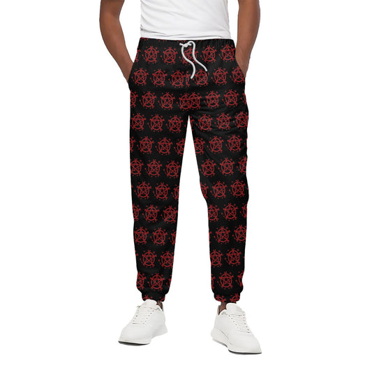 Magic Pentagram Pattern Print Cotton Pants