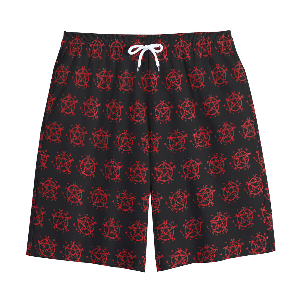 Magic Pentagram Pattern Print Cotton Shorts