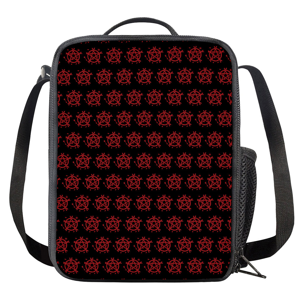 Magic Pentagram Pattern Print Crossbody Lunch Bag