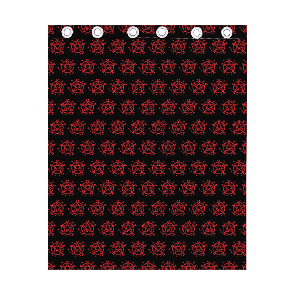 Magic Pentagram Pattern Print Curtain