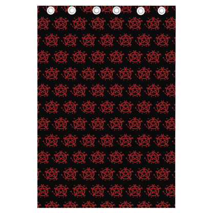 Magic Pentagram Pattern Print Curtain