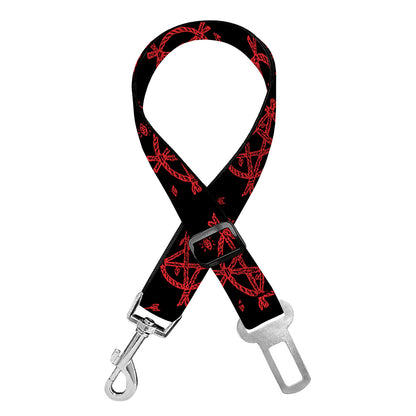 Magic Pentagram Pattern Print Dog Seat Belt