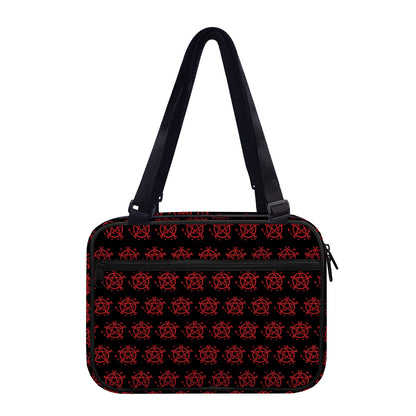 Magic Pentagram Pattern Print Double Strap Bible Bag