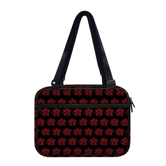 Magic Pentagram Pattern Print Double Strap Bible Bag