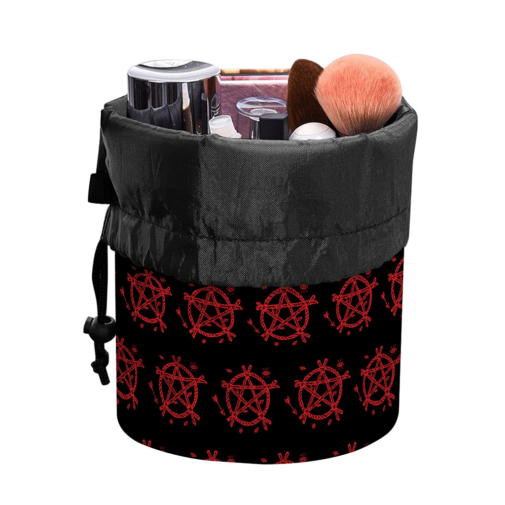 Magic Pentagram Pattern Print Drawstring Makeup Bag
