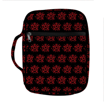 Magic Pentagram Pattern Print Front Pocket Bible Bag