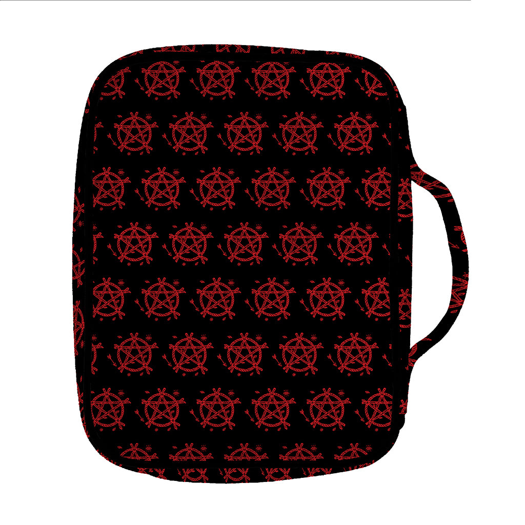 Magic Pentagram Pattern Print Front Pocket Bible Bag