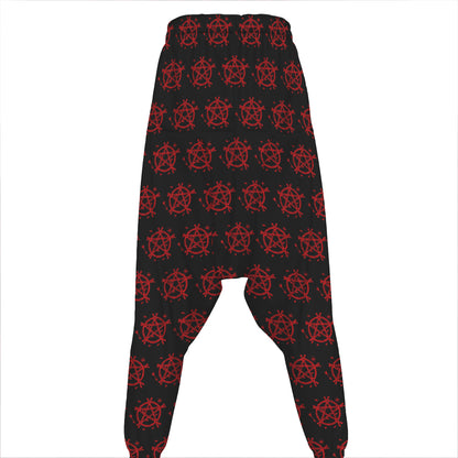 Magic Pentagram Pattern Print Hammer Pants