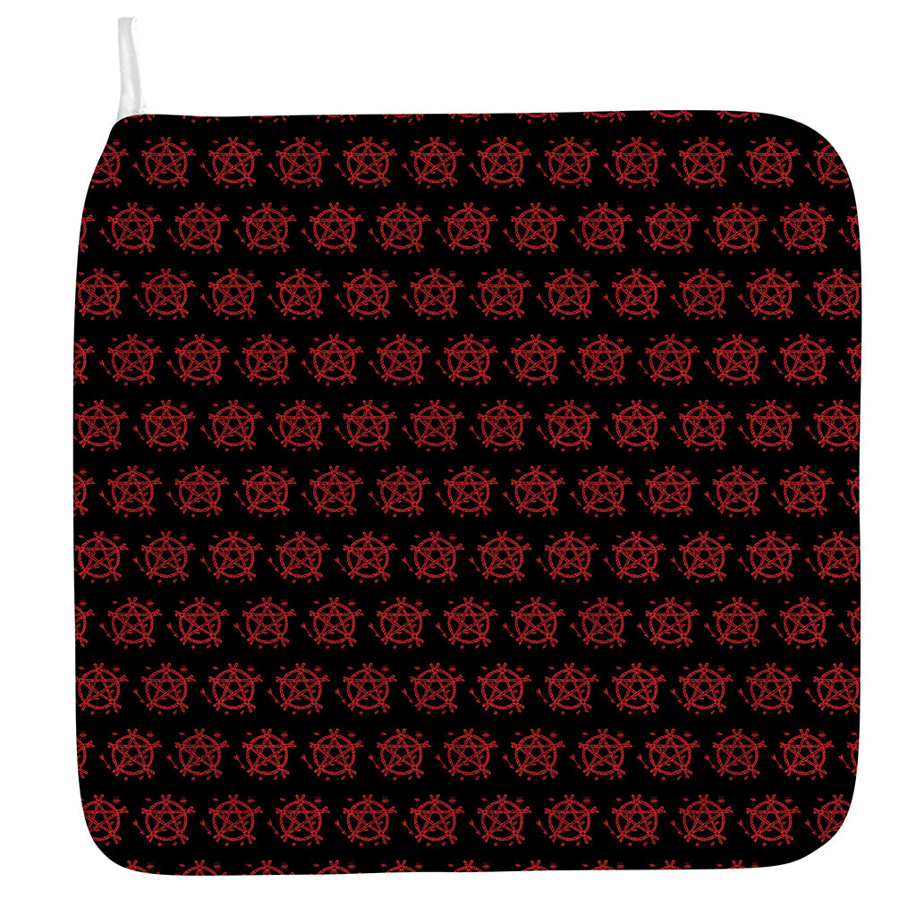 Magic Pentagram Pattern Print Hand Towel
