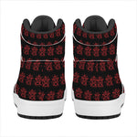 Magic Pentagram Pattern Print High Top Leather Sneakers