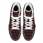 Magic Pentagram Pattern Print High Top Leather Sneakers