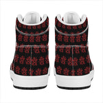 Magic Pentagram Pattern Print High Top Leather Sneakers