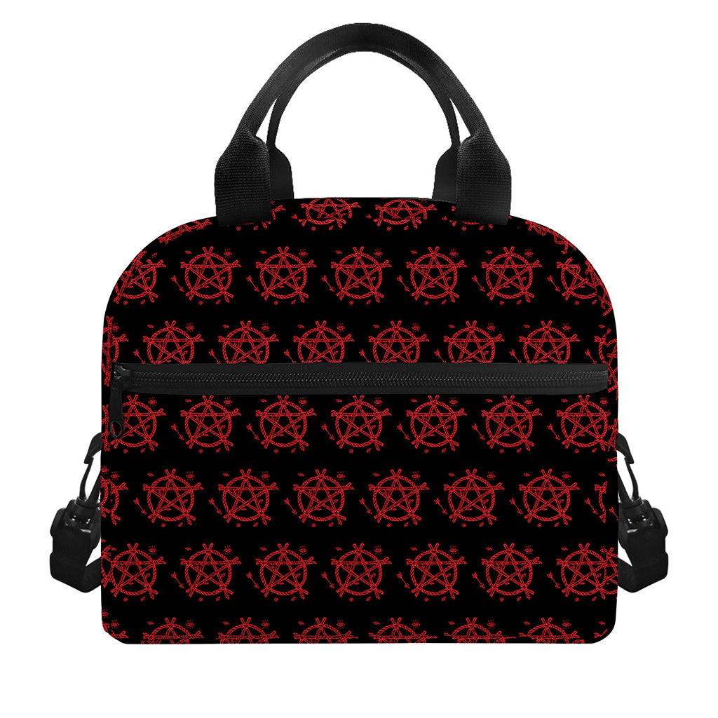 Magic Pentagram Pattern Print Insulated Lunch Bag