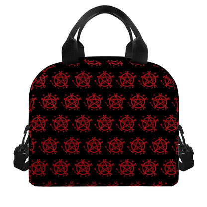 Magic Pentagram Pattern Print Insulated Lunch Bag