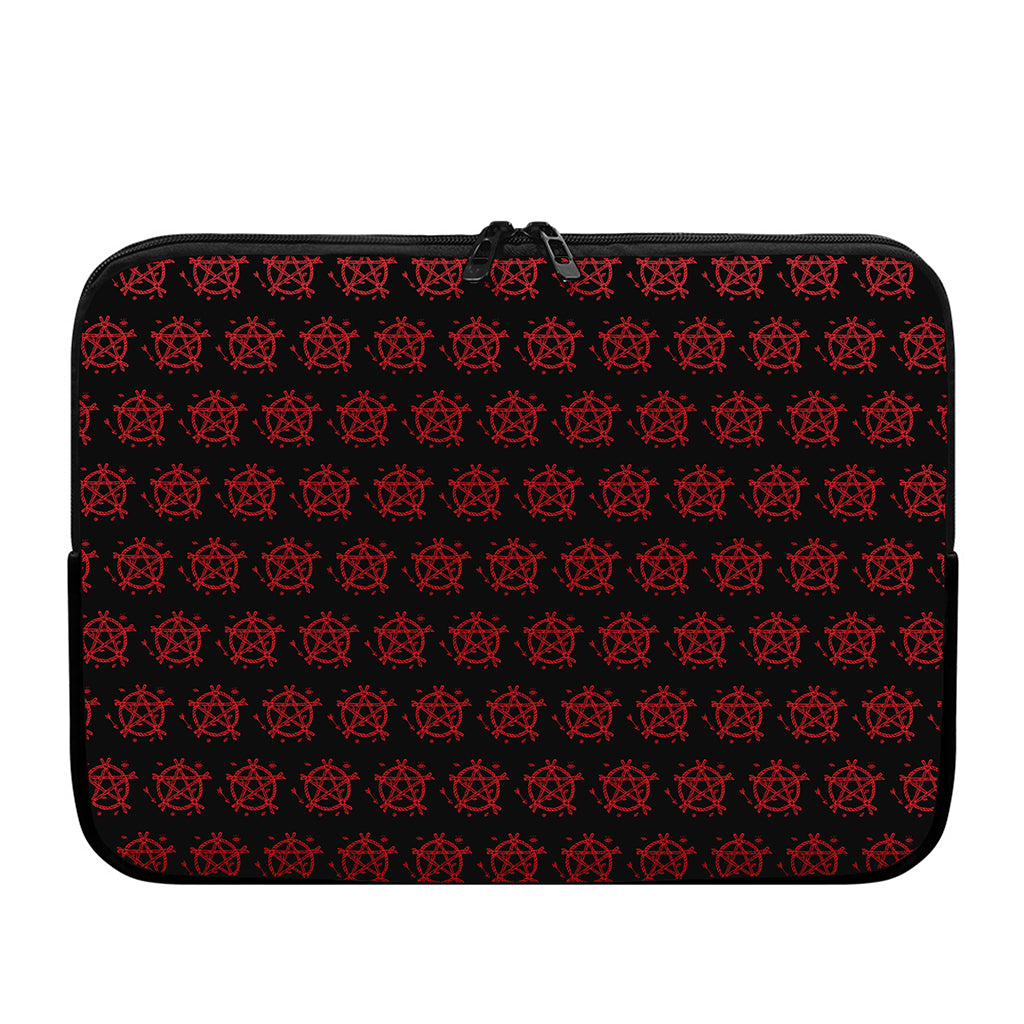 Magic Pentagram Pattern Print Laptop Sleeve