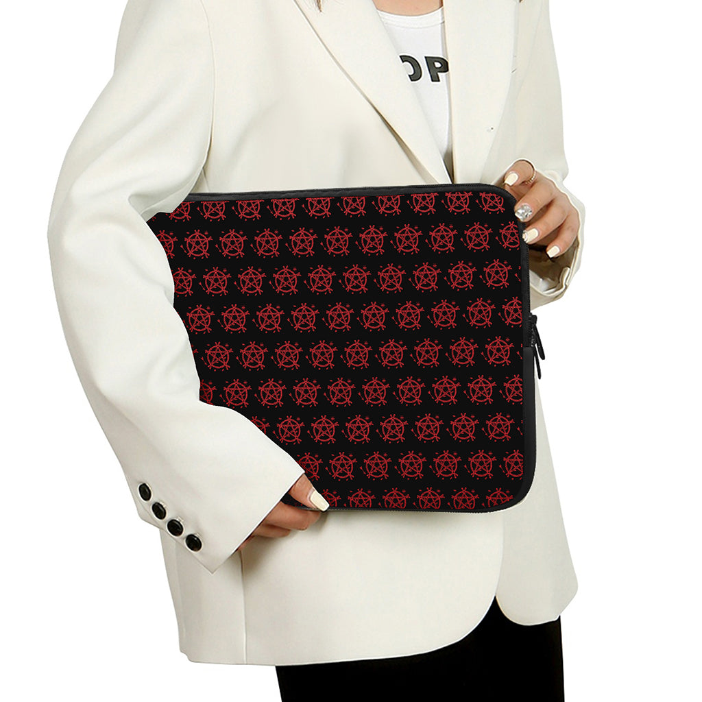 Magic Pentagram Pattern Print Laptop Sleeve