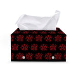Magic Pentagram Pattern Print Leather Tissue Box Cover