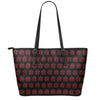 Magic Pentagram Pattern Print Leather Tote Bag