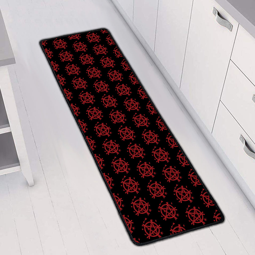 Magic Pentagram Pattern Print Long Kitchen Mat