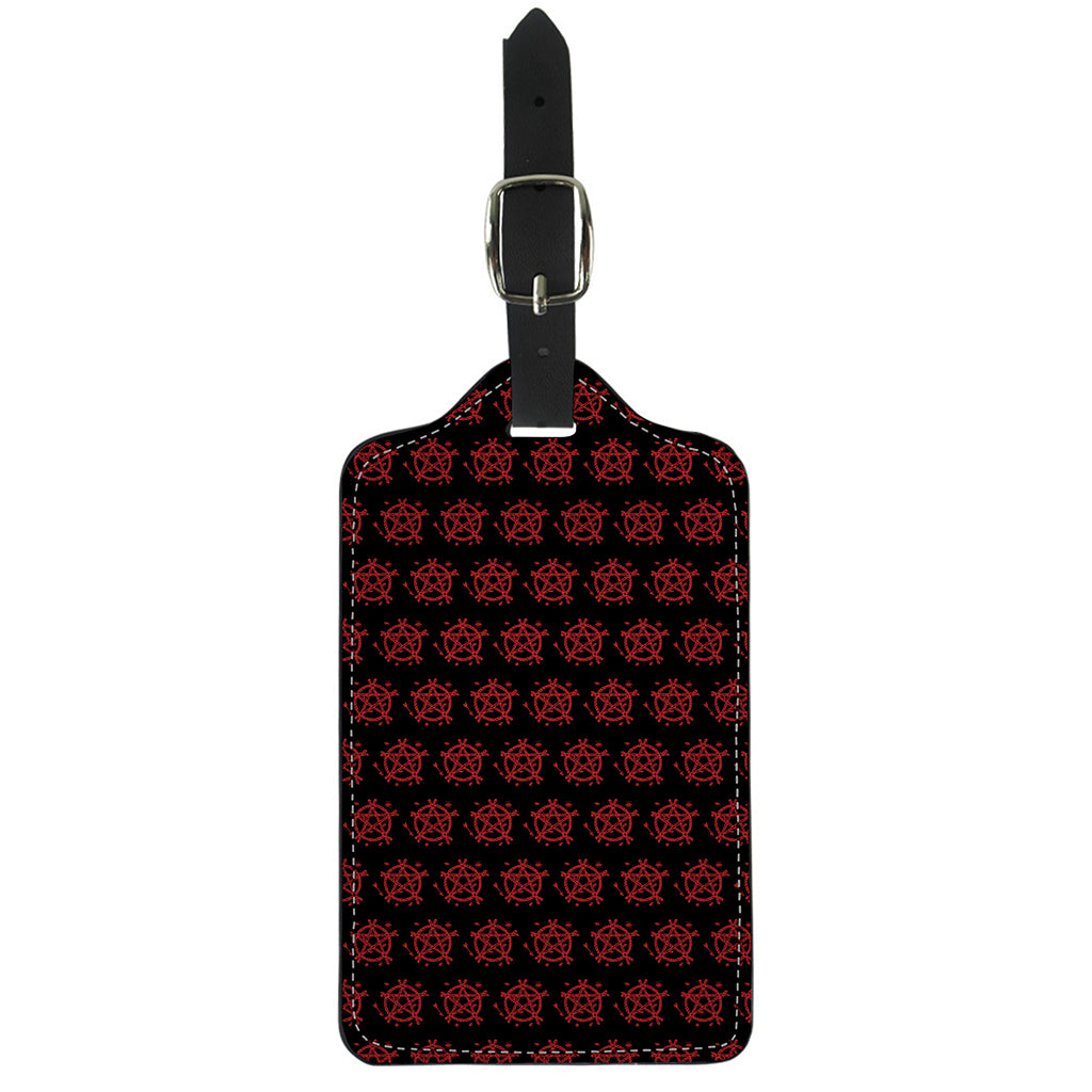 Magic Pentagram Pattern Print Luggage Tag