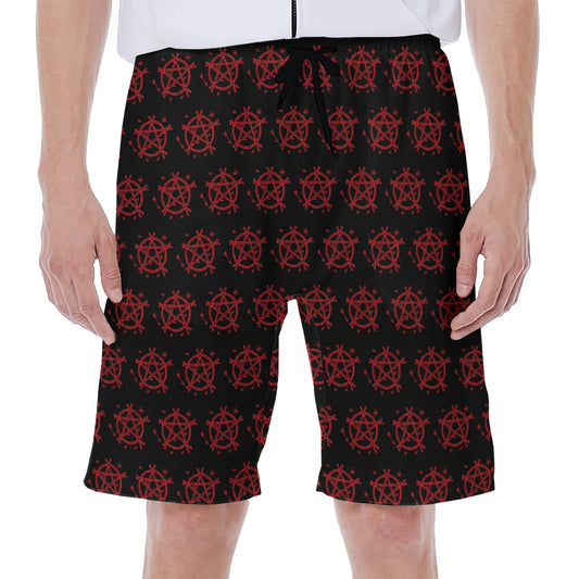 Magic Pentagram Pattern Print Men's Beach Shorts