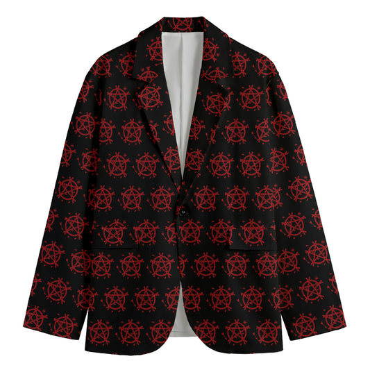 Magic Pentagram Pattern Print Men's Blazer