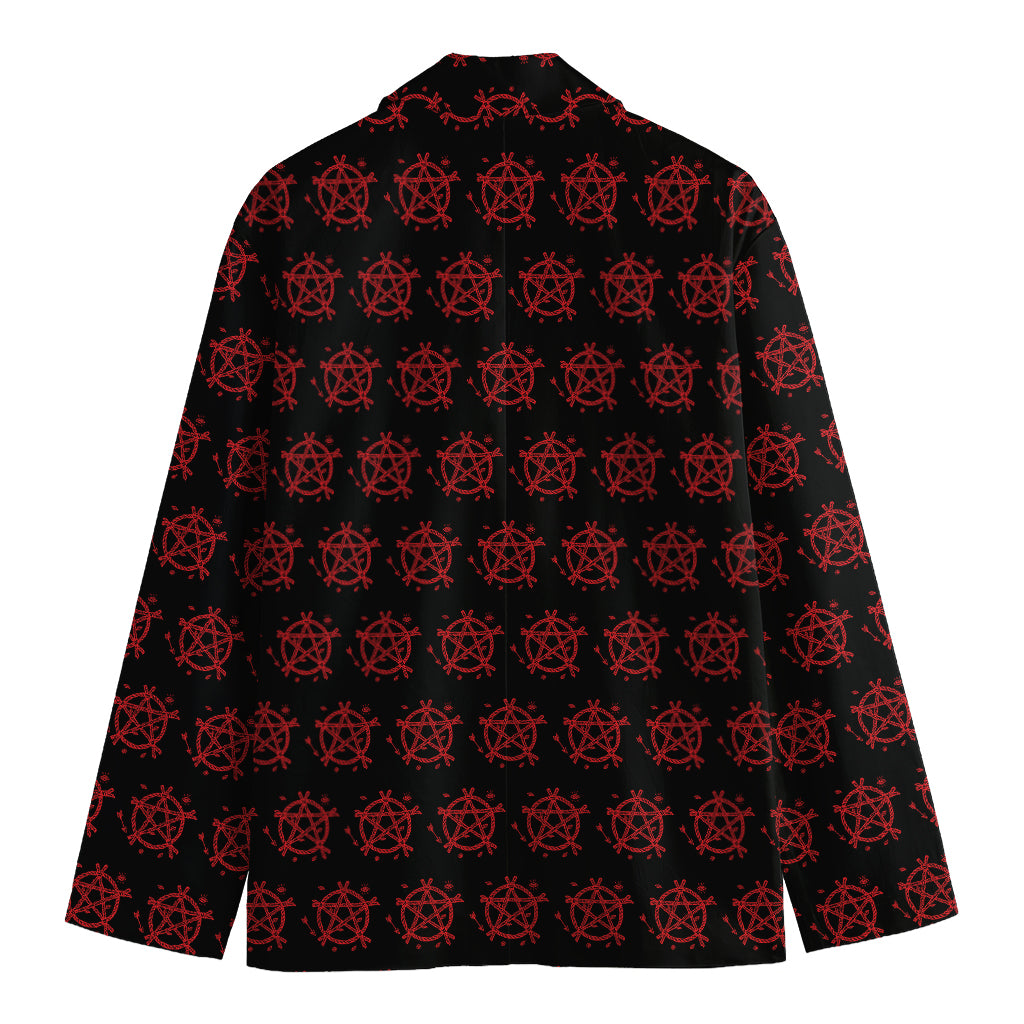Magic Pentagram Pattern Print Men's Blazer
