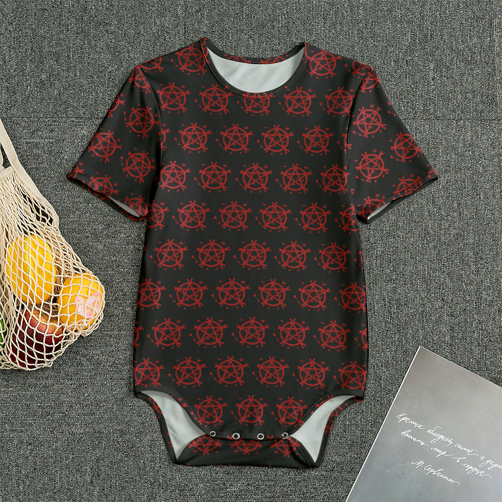 Magic Pentagram Pattern Print Men's Bodysuit