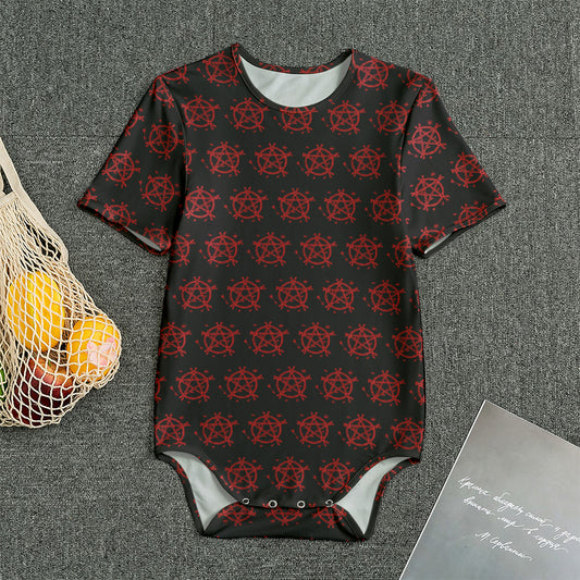 Magic Pentagram Pattern Print Men's Bodysuit